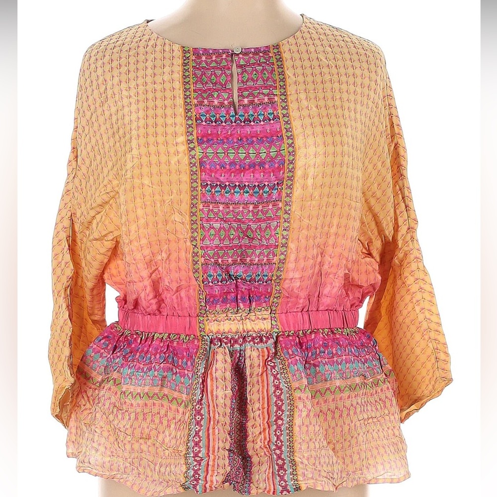NWOT Designer Tanvi Kedia Long Sleeve Blouse - XL